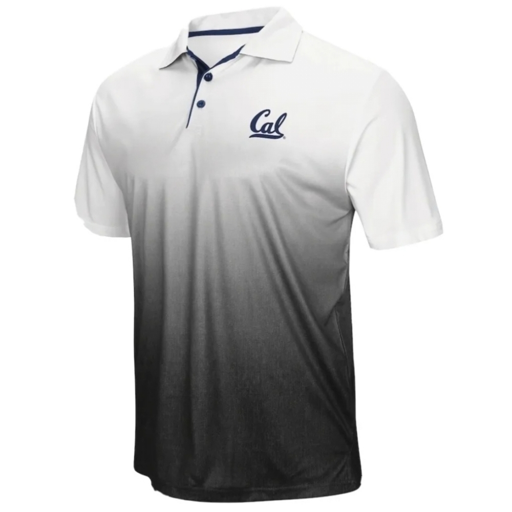 California Golden Bears Colosseum NCAA Magic Team Logo Polo Shirt Gray Men's NWT
